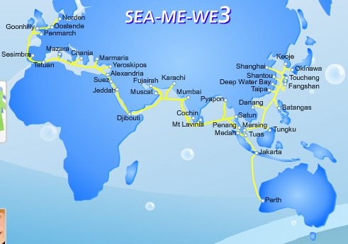 SEA-ME-WE3海底光纜新加坡-佩斯段出現(xiàn)故障